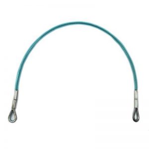 A blue PMI® Wire Rope Choker Sling with a metal hook on a white background.