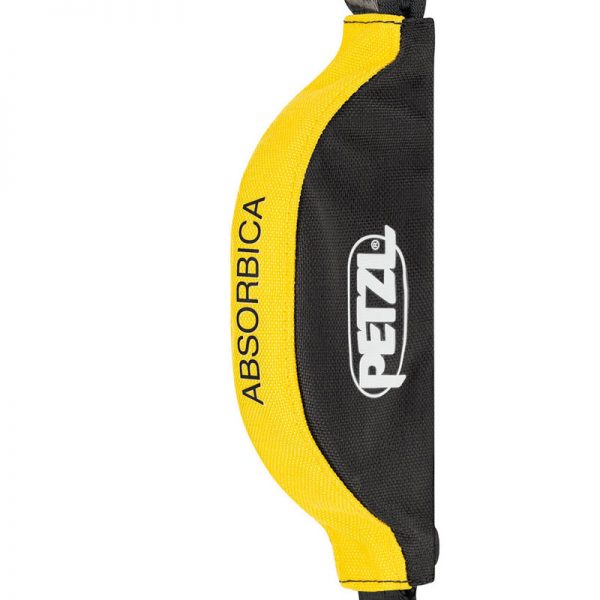 A yellow and black bag with the word pezzi on it.