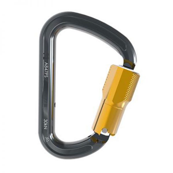 ISC Offset Oval Steel Keylock Karabiner Supersafe on a white background.