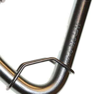 A close up of a Captive Eye Wire Keeper ~ Small handlebar.