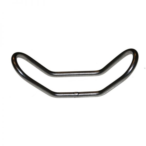 A pair of Captive Eye Wire Keeper ~ Small handle bars on a white background.