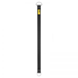 A black ANNEAU strap with a yellow handle on a white background.