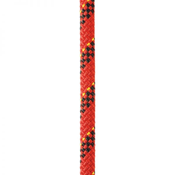 A red and black AXIS 11 mm CUSTOM rope on a white background.