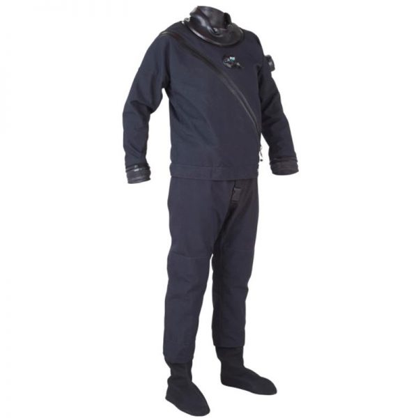 A CF200X DRYSUIT with a hood and gloves.