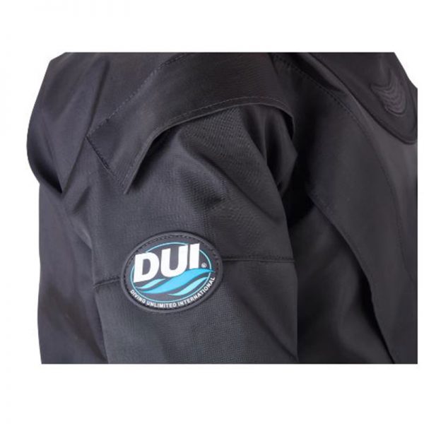 A black CF200X DRYSUIT with the word dui on it.