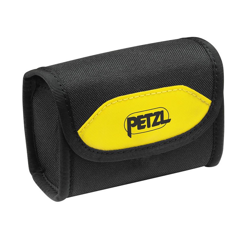 A black and yellow POCHE PIXA® and SWIFT RL PRO with the petz logo on it.