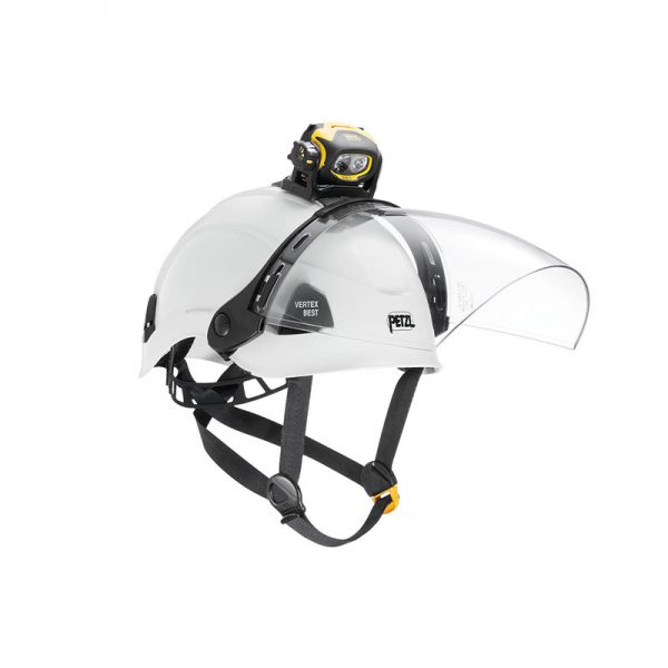 A helmet with a POCHE PIXA® and SWIFT RL PRO attached to it.