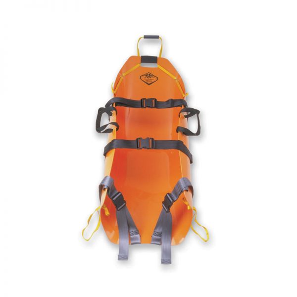 The back of an ENTRY-EASE harness with yellow straps.