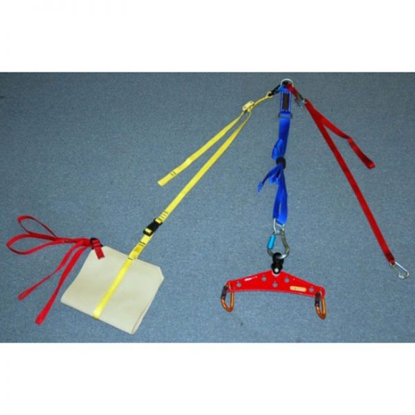 A pair of lanyards with a red and blue lanyard.