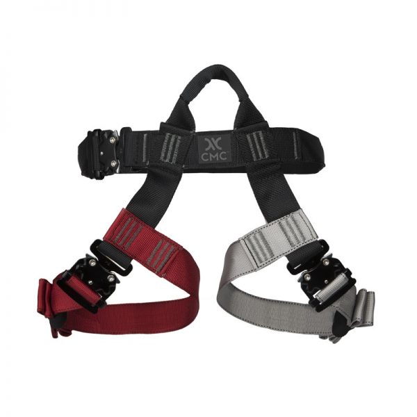 A HARNESS, UTILITY, CMC with two straps and two buckles.