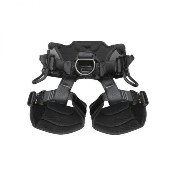 A black CMC harness with two straps and two buckles.