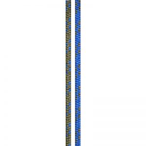 A 6.5mm Dynamic Prusik x 60m with blue and yellow beads on it.