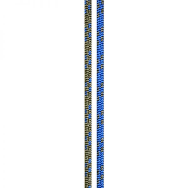 A 6.5mm Dynamic Prusik x 60m with blue and yellow beads on it.