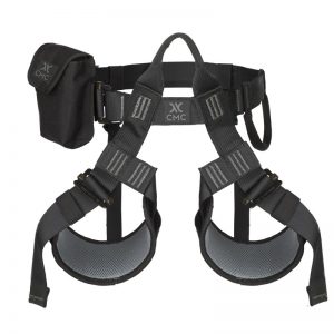 A black CMC utility harness with two straps on it.