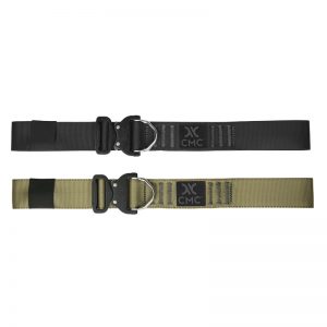 A pair of black and green HARNESS, UTILITY, CMC with buckles.