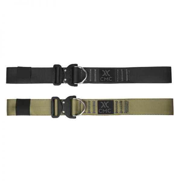 A pair of black and green HARNESS, UTILITY, CMC with buckles.
