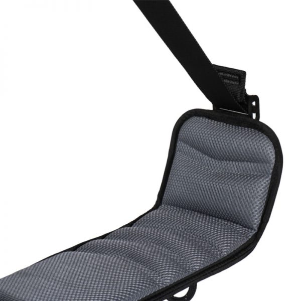 The back of a HARNESS, UTILITY, CMC seat cushion.