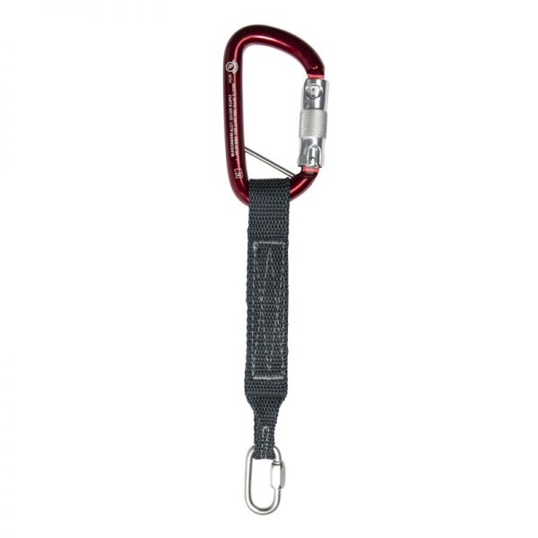 A red HARNESS, UTILITY, CMC on a white background.