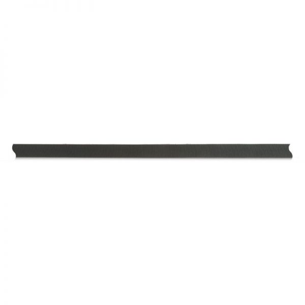 A black plastic bar on a white background.