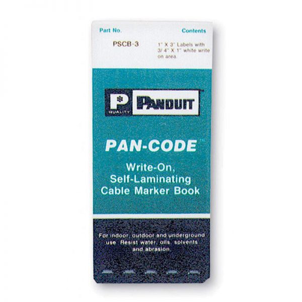 Pan code write-up LADDERLINE, 3/8, CMC self-laminating cube marker book.