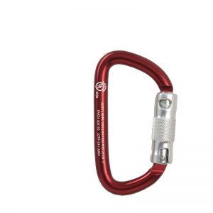 A LADDERLINE, 3/8, CMC carabiner on a white background.