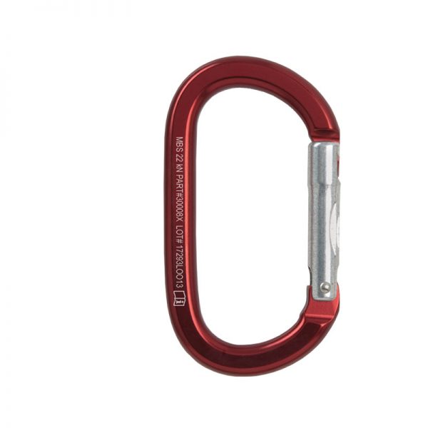 A CARABINER, ALUMINUM OVAL, CMC on a white background.