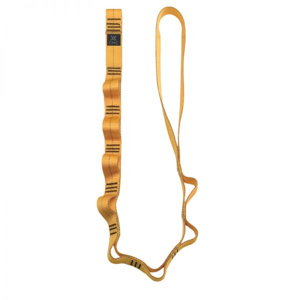 A yellow sling with a STRAP, MULTI-LOOP, CMC.