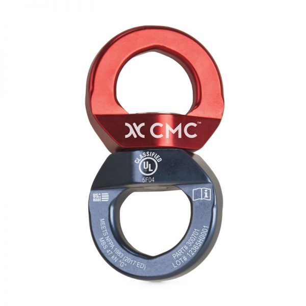 A red and blue PULLEY, RESCUE, CMC with the word xmc on it.