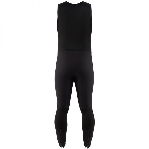 The back view of a NRS Steamer 3/2mm wetsuit on a white background.