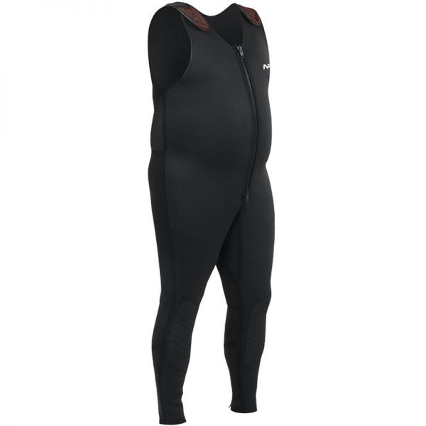 An NRS Steamer 3/2mm Wetsuit with a zipper on the side.