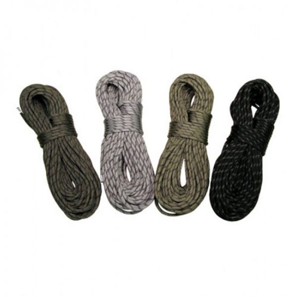 Four different colored ENDURO ropes on a white background.