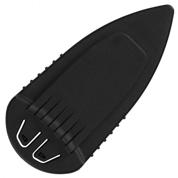 A black plastic NRS Neko Blunt Knife opener with two handles.