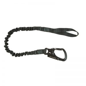 A black STRAP, CEARLEY RESCUE, CMC with a carabiner attached to it.