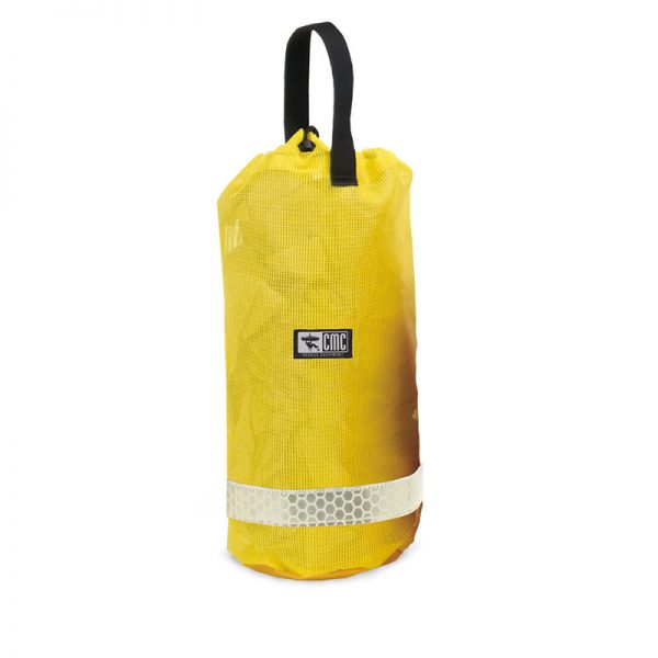 A yellow dry bag on a white background.