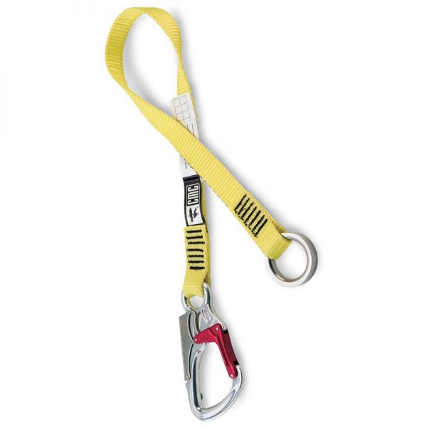 A yellow STRAP carabiner with a CEARLEY RESCUE carabiner attached to it.