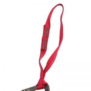 A red CEARLEY RESCUE carabiner on a white background.