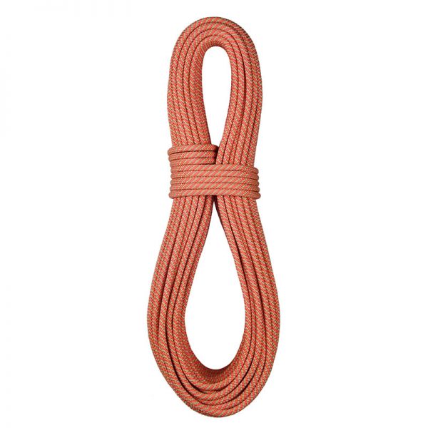 An 8mm x 200' ER NFPA - E climbing rope on a white background.