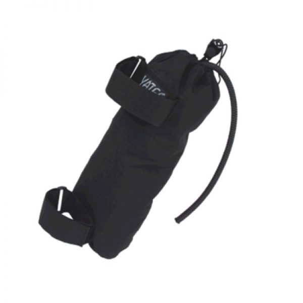 A 1748 FAST ROPE BAG - SMALL, BLACK with a hose attached to it.