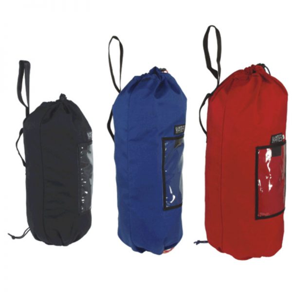 Three 1748 FAST ROPE BAGS FAST ROPE BAG - SMALL, BLACK with different colors.