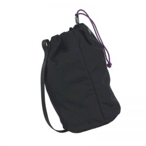 A black EXTRA SMALL ROPE BAG with purple handles.