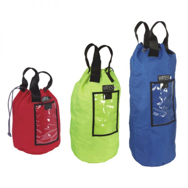 Three different colored BS ROPE BAG on a white background.