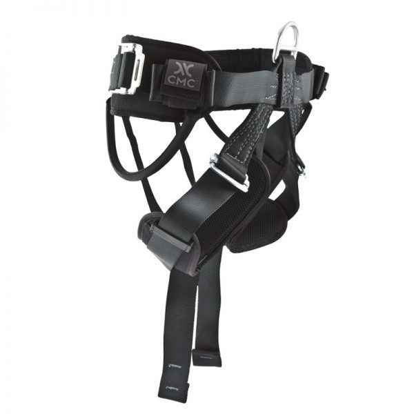 A STRAP, CEARLEY RESCUE, CMC climbing harness on a white background.