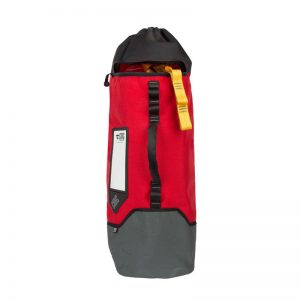 A red and black KIT, CONFINED SPACE ENTRY bag with a handle.