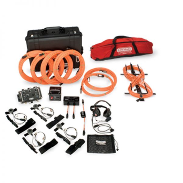 A set of KIT, CONFINED SPACE ENTRY including a case and hoses.