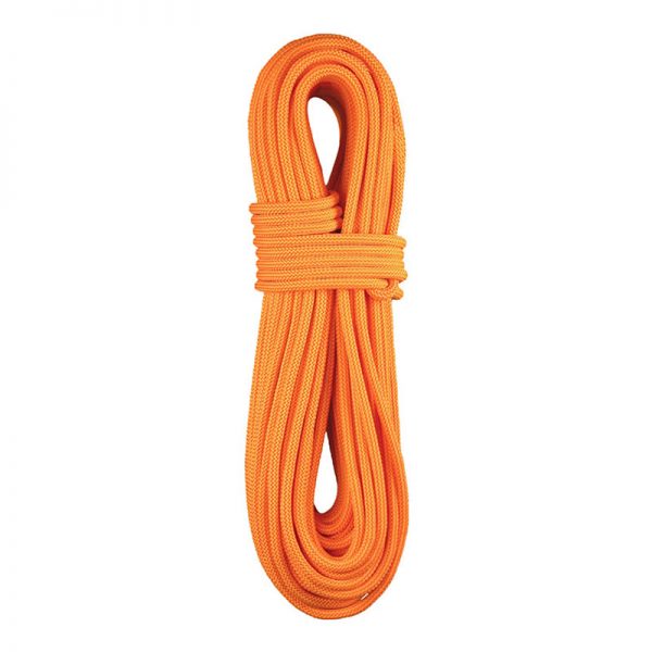 An 7/16" BW-HR3 x 200' climbing rope on a white background.