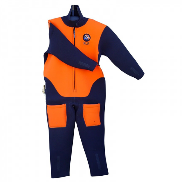 An HOT WATER MEN'S wetsuit on a white background.