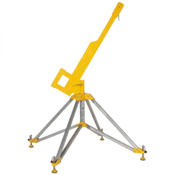 A yellow Tripods with a yellow handle.