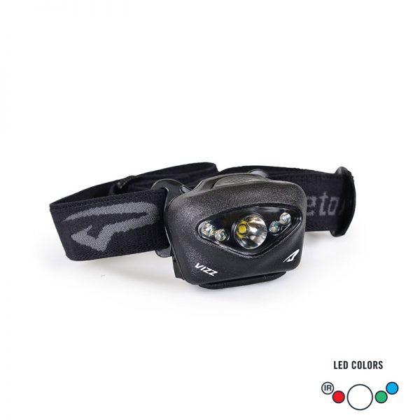 A headlamp with a strap on it.