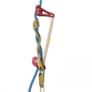 A climbing rope with a rope attached to it.