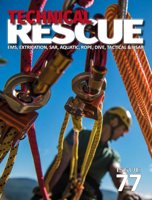 The cover of technical rescue magazine.